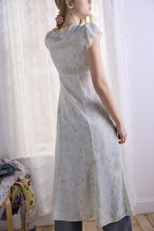 Kimchi Blue Faye Button-Down Lace Trim Midi Dress #3