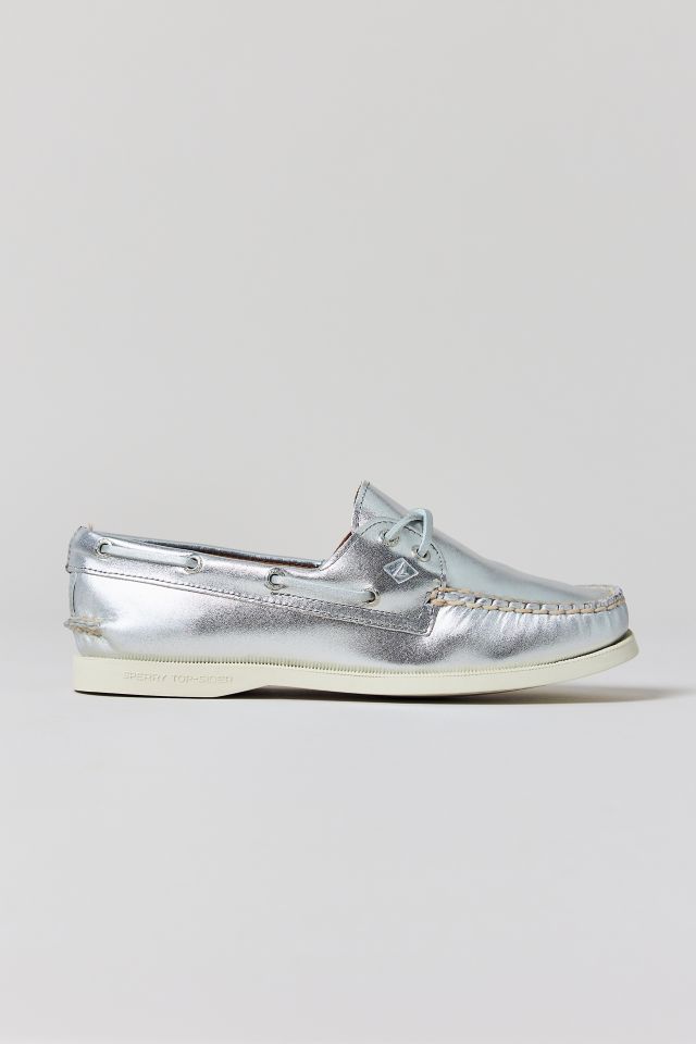 Sperry Women's Authentic Original 2-Eye Silver Boat Shoe #1