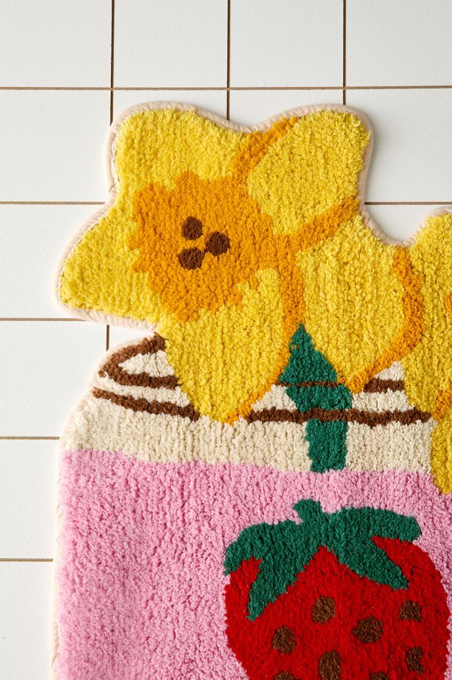 Tapis de bain tufté Jar-Din en forme de vase à fleurs #2
