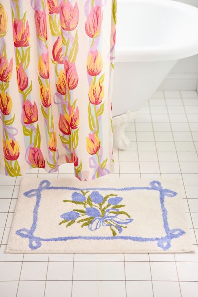 Printed Bows Shower Curtain