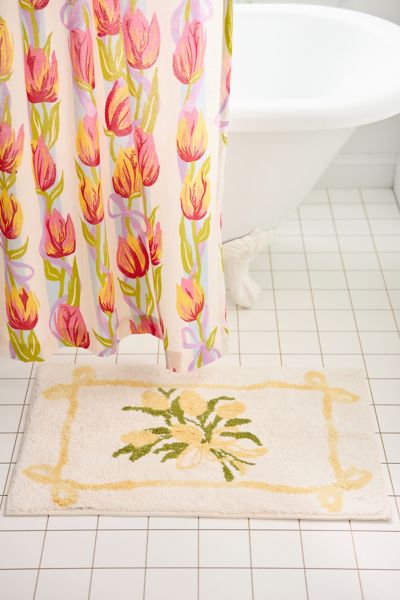 Tulip Bunch Plush Tufted Bath Mat