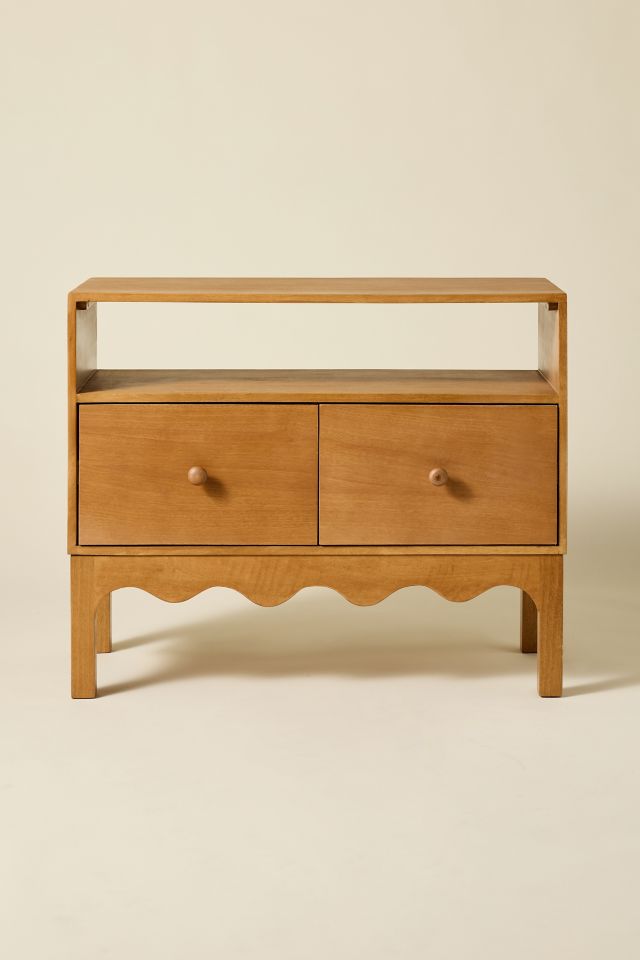 Everly Scallop Media Storage Cabinet #1