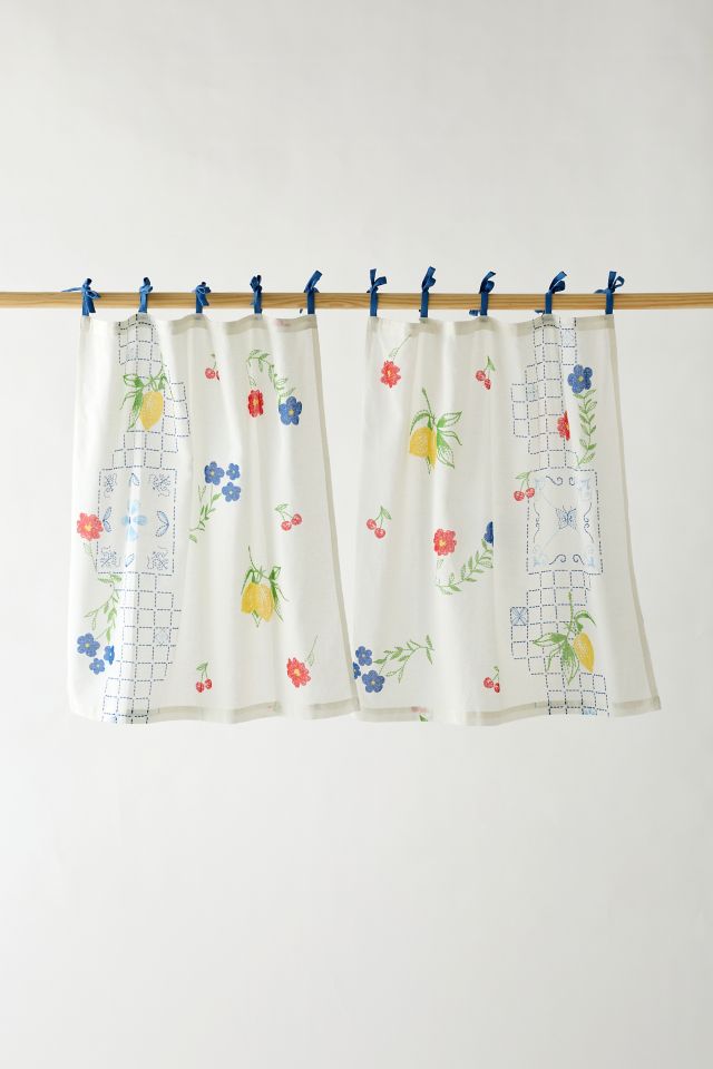 Fruit Lattice Patterned Café Curtain Set