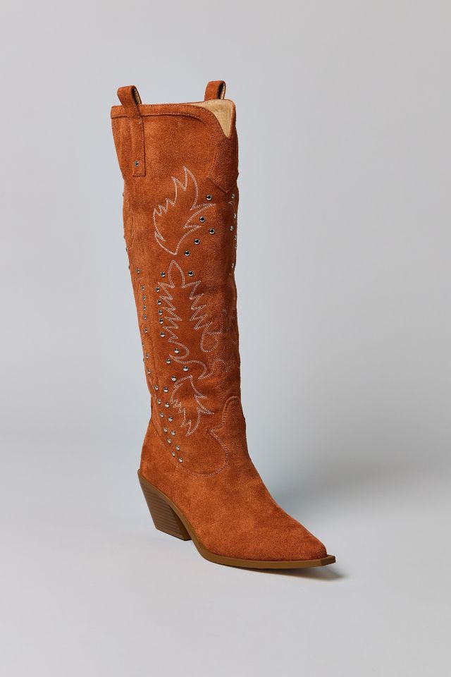 Azalea Wang Beckett Studded Suede Cowboy Boot #2