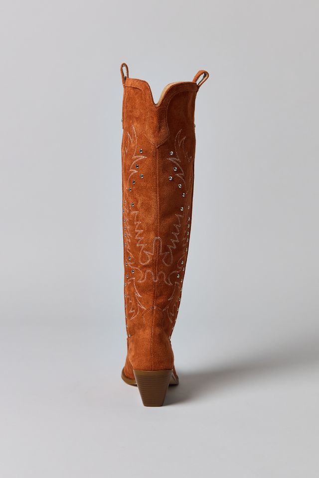 Azalea Wang Beckett Studded Suede Cowboy Boot #3