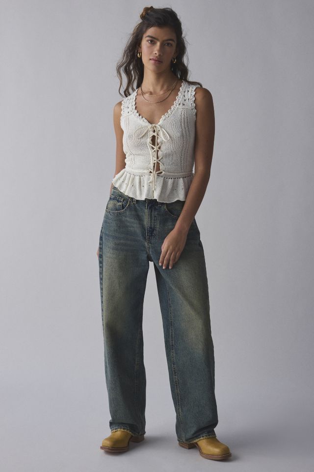Kimchi Blue Vita Lace-Up Sweater Vest #2