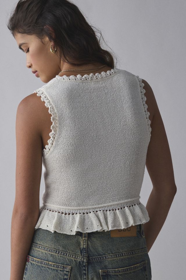 Kimchi Blue Vita Lace-Up Sweater Vest #3