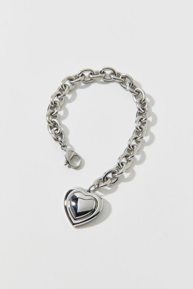 Waterproof Puffy Heart Charm Bracelet #1