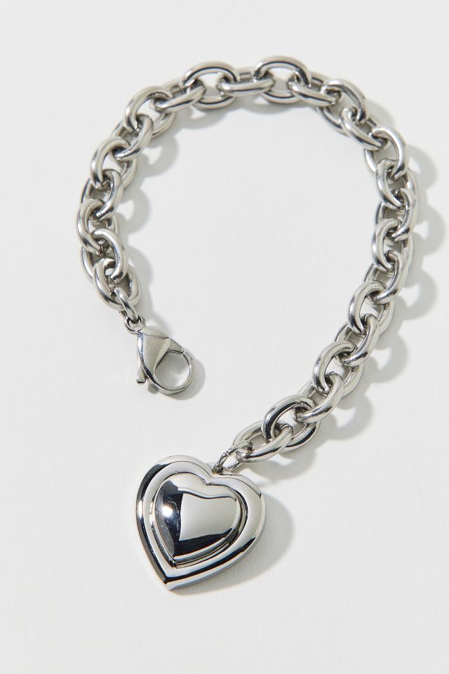 Waterproof Puffy Heart Charm Bracelet #2