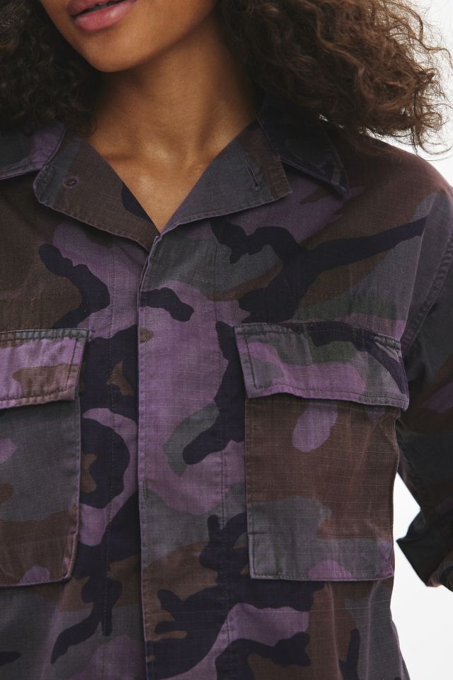 ReMADE By UO Overdyed Camo Cropped Jacket #1