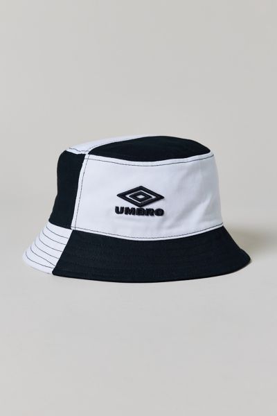 Umbro Colorblock Logo Bucket Hat In Black/white, Men's At Urban Outfitters In White