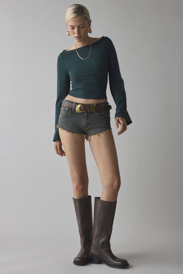 ReMADE By UO Remnants Ribbed Knit Drippy Sleeve Sweater #1