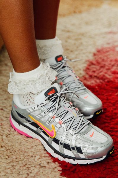 Nike Scarpa Low Donna W P-6000 White/laser Fuchsia/mtlc Platinum