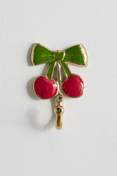 Cherry Bows Metal Wall Hook