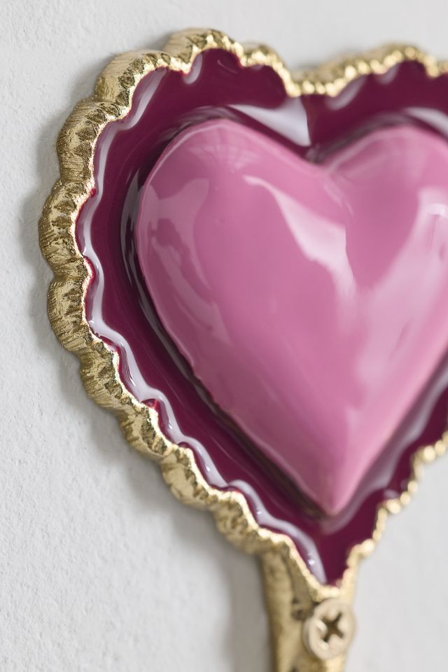 Doily Heart Metal Wall Hook #2