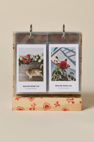 Urban Outfitters Tabletop Wood Flip Instax Mini Picture Frame In Heart At