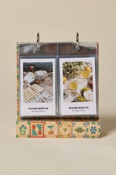 Urban Outfitters Tabletop Wood Flip Instax Mini Picture Frame In Tile At