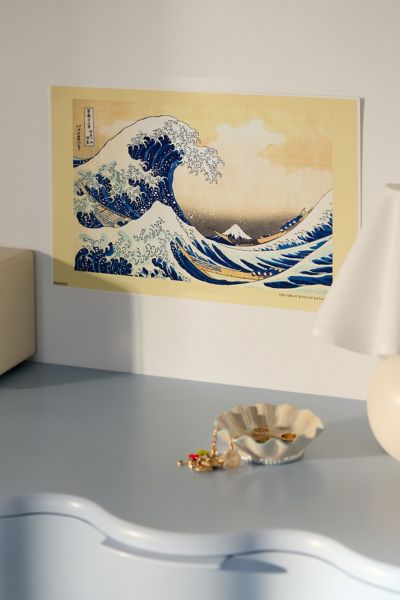 Urban Outfitters The Great Wave By Katsushika Hokusai Poster At  In Multi