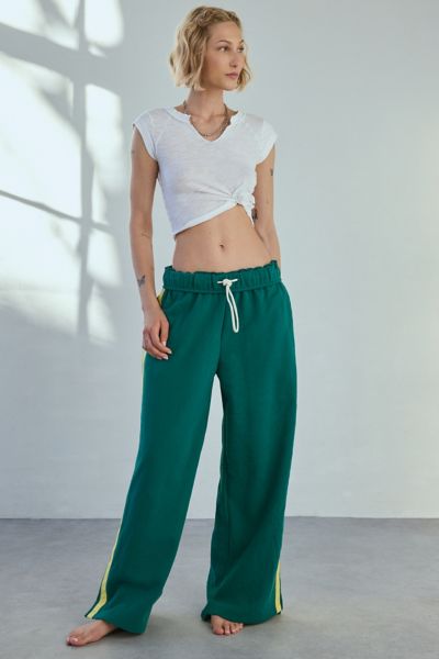Out From Under Hoxton Double Stripe Sweatpant In Dark Green, Women's At Urban Outfitters In Dark Green