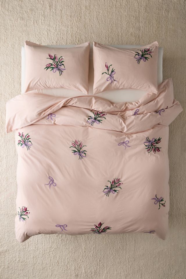 A Bouquet For You Floral Embroidered Duvet Cover #1