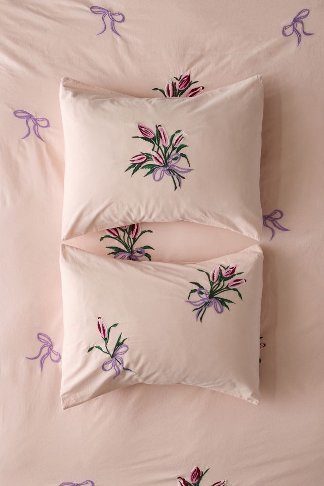 A Bouquet For You Floral Embroidered Sham Set #1
