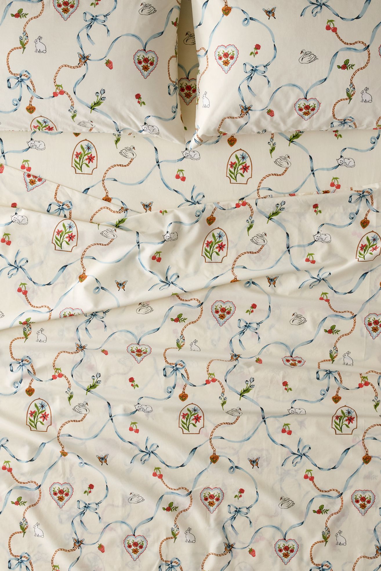 Mariya Icon Pattern Sheet Set - White, QUEEN