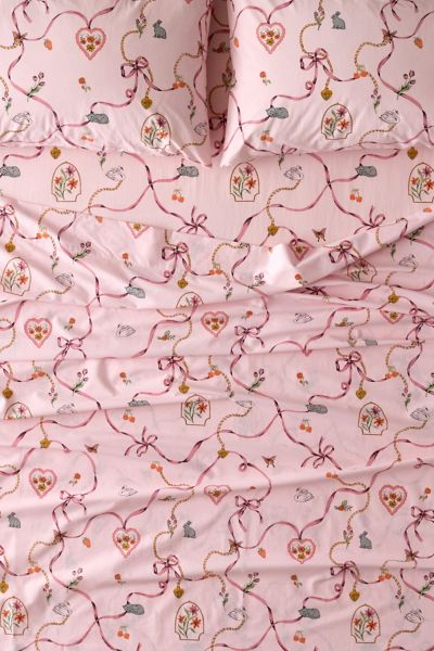 Urban Outfitters Mariya Icon Pattern Sheet Set In Pink At  In Pink