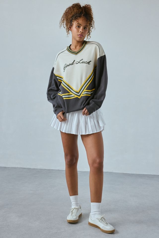 BDG Vinny Good Luck Graphic Oversized V-Neck Pullover #3