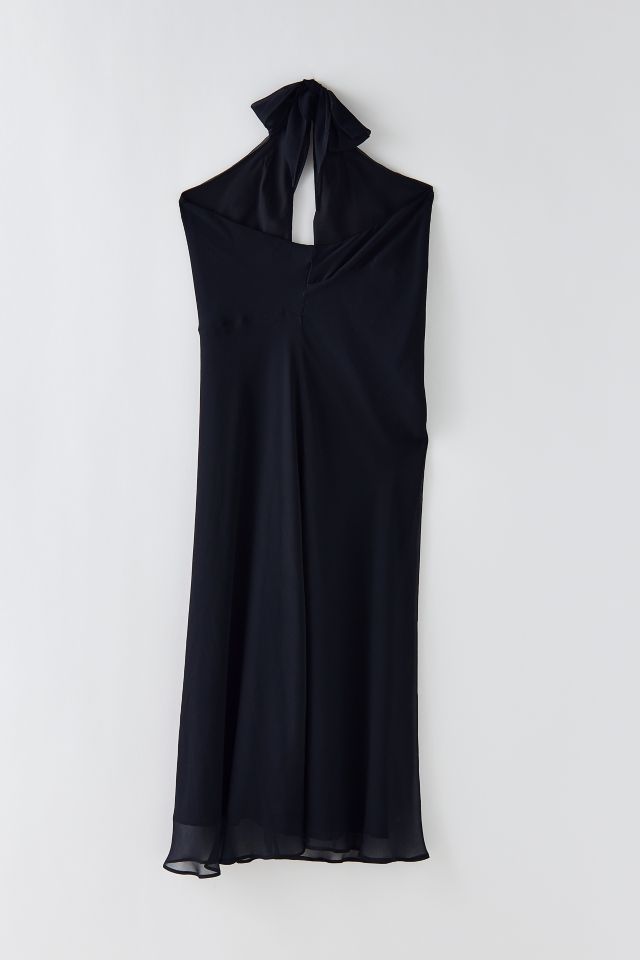Vintage Sheer One-Shoulder Maxi Dress #1