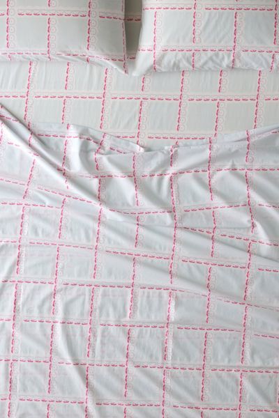 Briar Floral Gridded Sheet Set