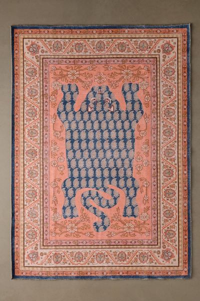 Urban Outfitters Chandra Tiger Printed Rug In Orange At