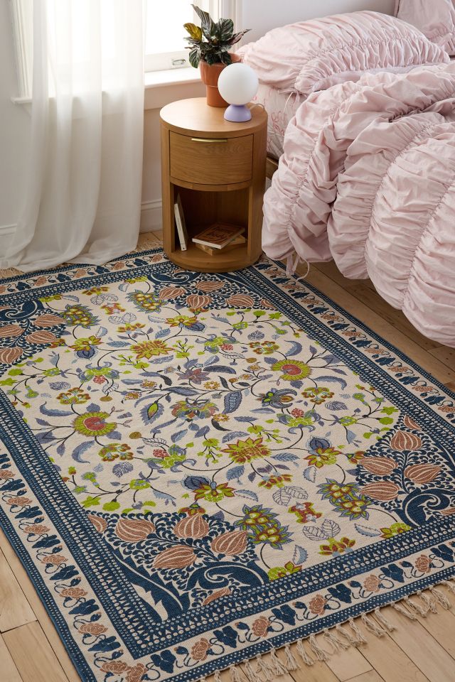 Art Deco Tulip Floral Printed Rug #1