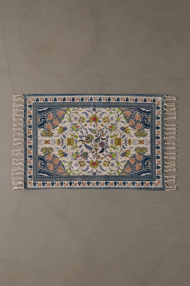 Art Deco Tulip Floral Printed Rug #3