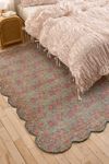In Bloom Floral Scallop Printed Rug