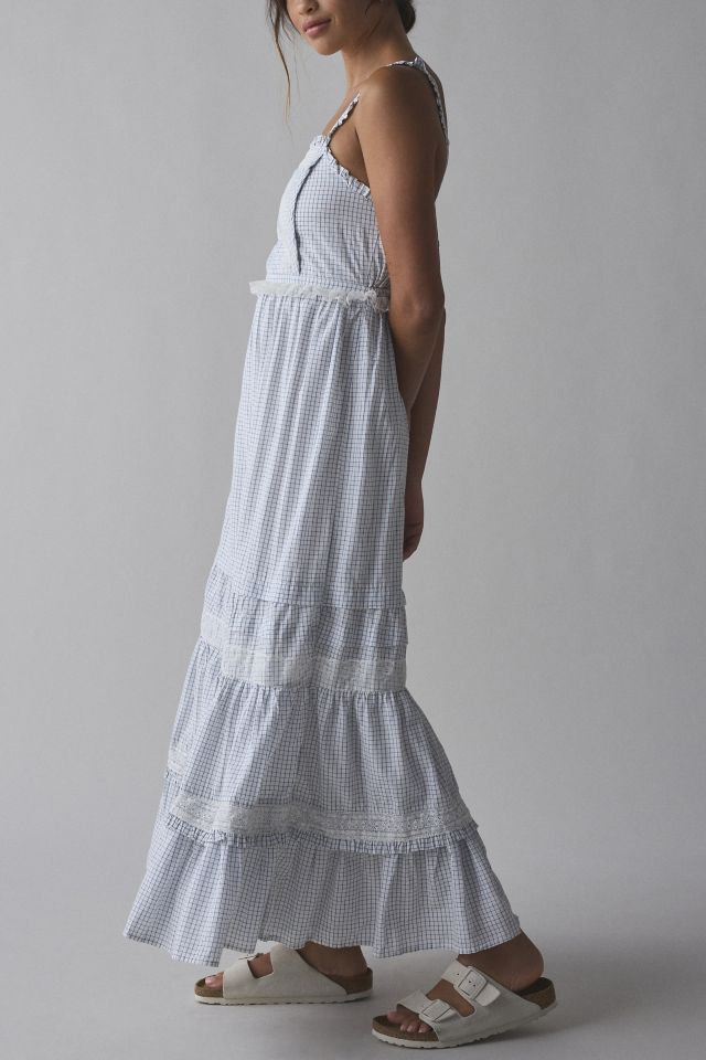 Robe Midi Tablier à Nœud Attaché au Dos Paloma Kimchi Blue #1