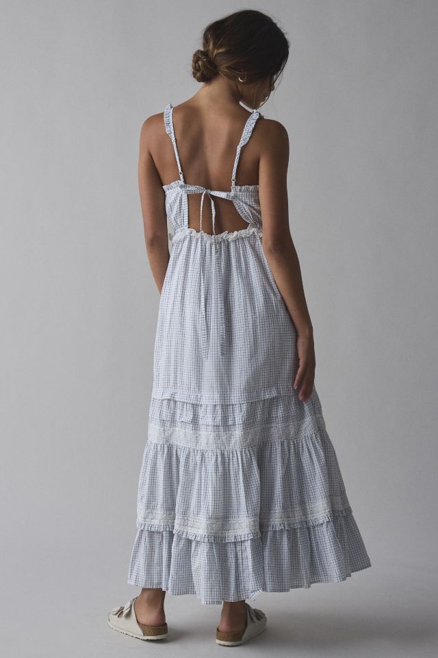 Robe Midi Tablier à Nœud Attaché au Dos Paloma Kimchi Blue #2