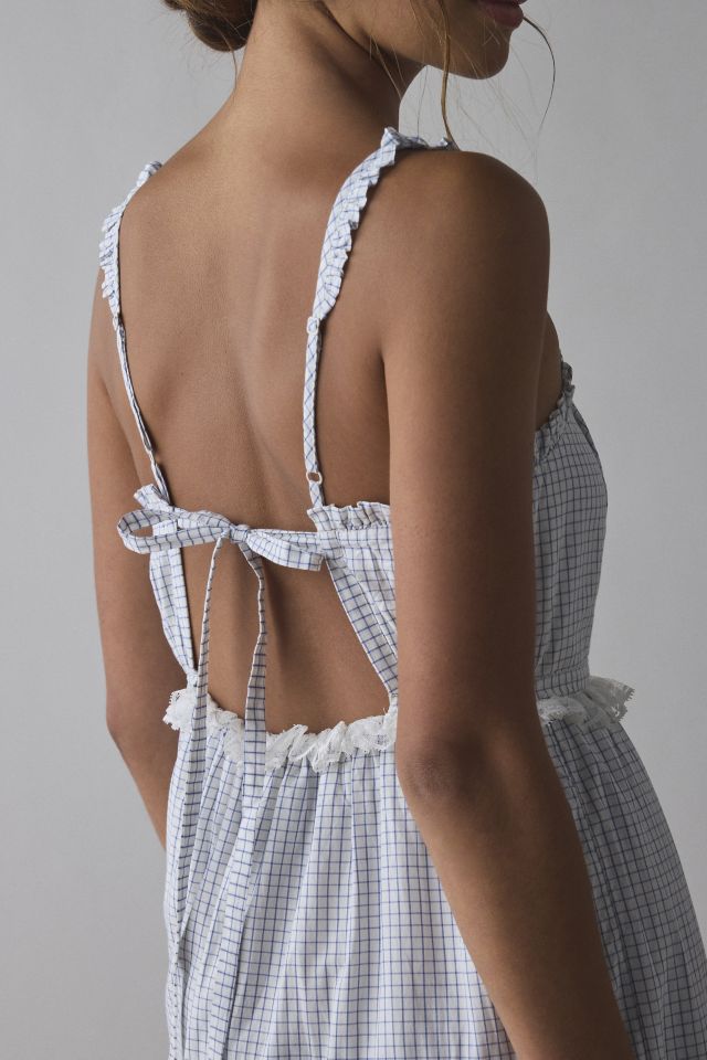 Robe Midi Tablier à Nœud Attaché au Dos Paloma Kimchi Blue #3