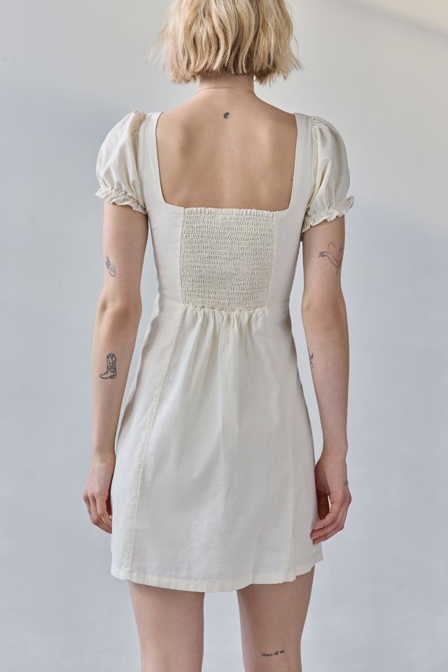 Kimchi Blue Nina Button-Down Milkmaid Mini Dress