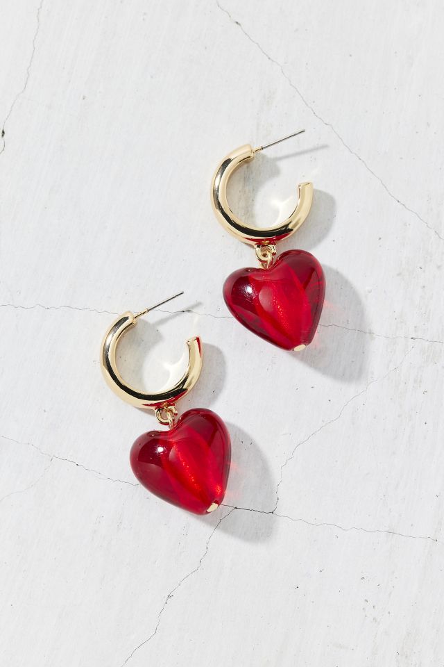 Heart Of Glass Chunky Hoop Earring #1