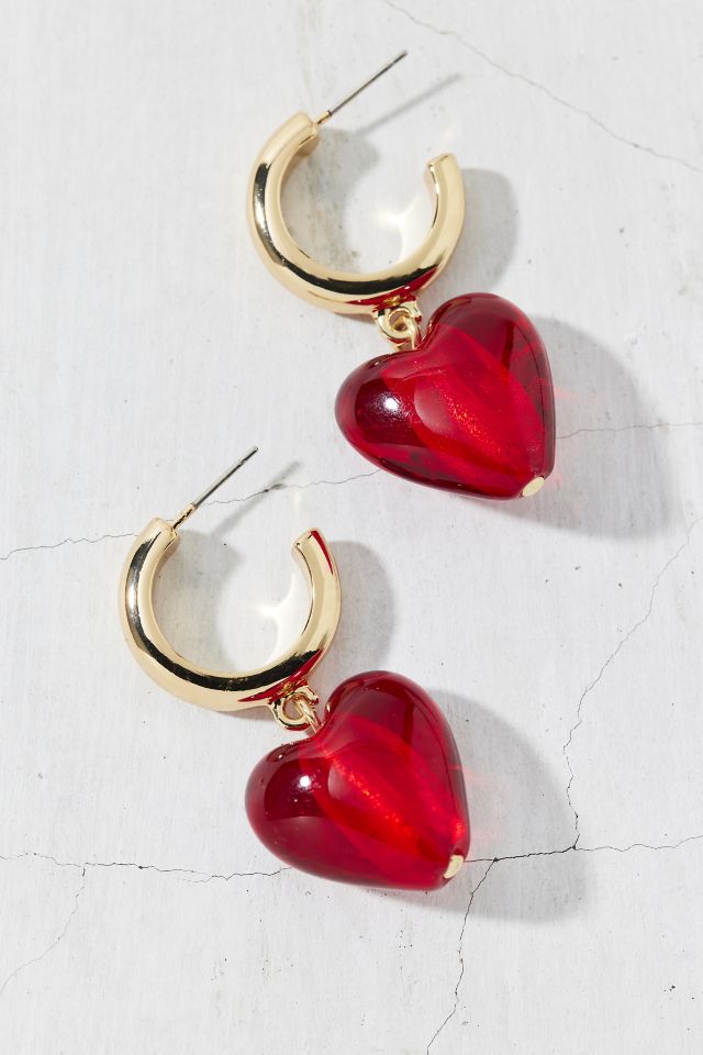 Heart Of Glass Chunky Hoop Earring #2