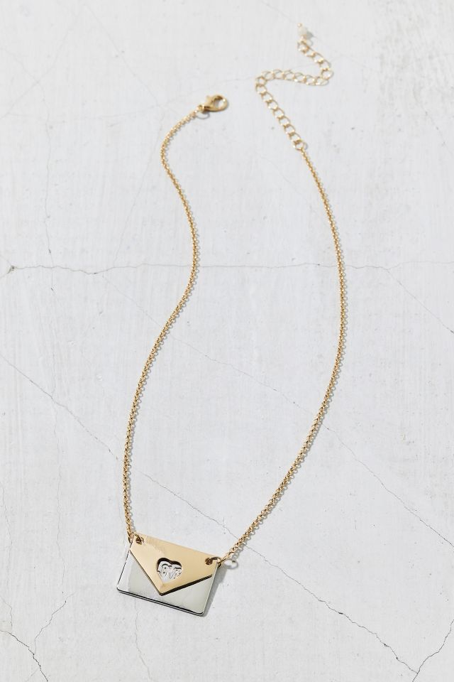 Love Letter Mixed Metal Charm Necklace