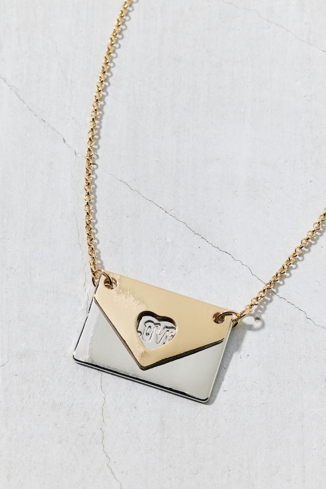 Love Letter Mixed Metal Charm Necklace