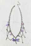 Dragonfly Stone Layered Chain Necklace