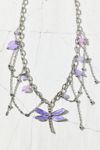 Dragonfly Stone Layered Chain Necklace