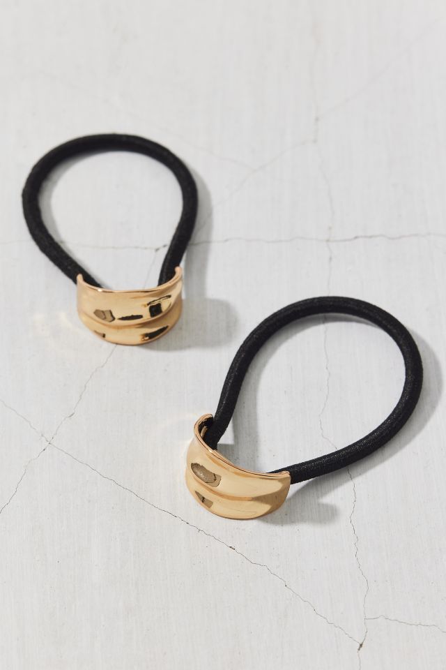Mini Polished Metal Cuff Ponytail Holder #1