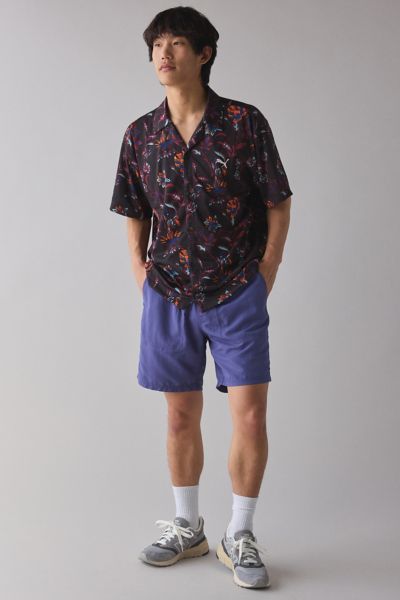 Puma Floral Allover Print Mesh Short Sleeve Shirt