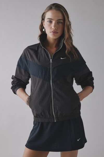 Nike Sportswear Windrunner Woven Full-zip Jacket In Velvet Brown/black, Women's At Urban Outfitters