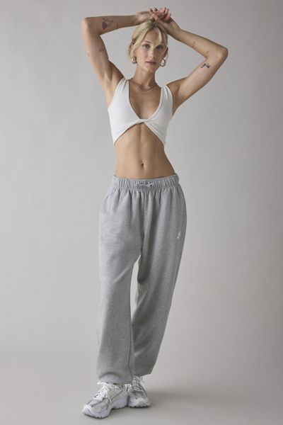 Nike Sportswear Club Fleece Mid-rise Oversized Sweatpant In Dark Grey Heather, Women's At Urban Outfitter
