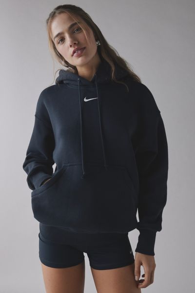 Nike Sportswear Phoenix Fleece Oversized Pullover Hoodie Sweatshirt In Black, Women's At Urban Outfitters