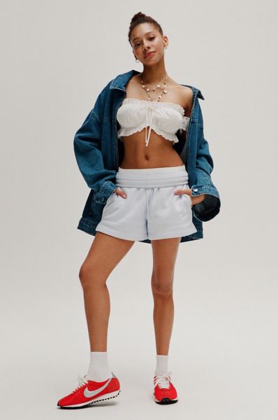 Nike Sportswear Phoenix Fleece Mid-rise Short In Light Orewood Brown/sail, Women's At Urban Outfitters